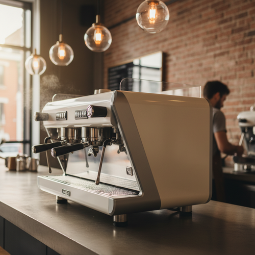 Wega IO 2 group Off-White High-Cup Commercial Espresso Machine (Open-Box)