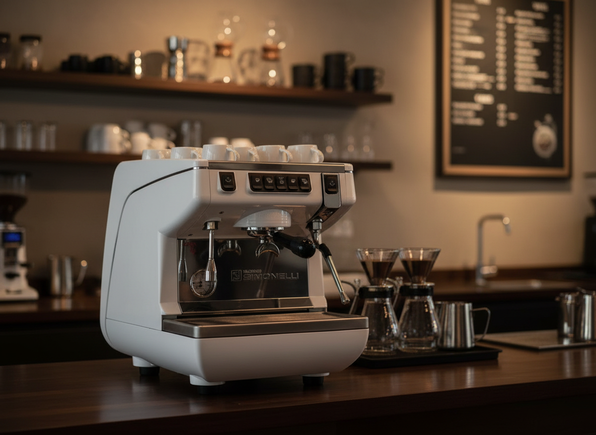 Nuova Simonelli Appia Life White - Professional Café Setting