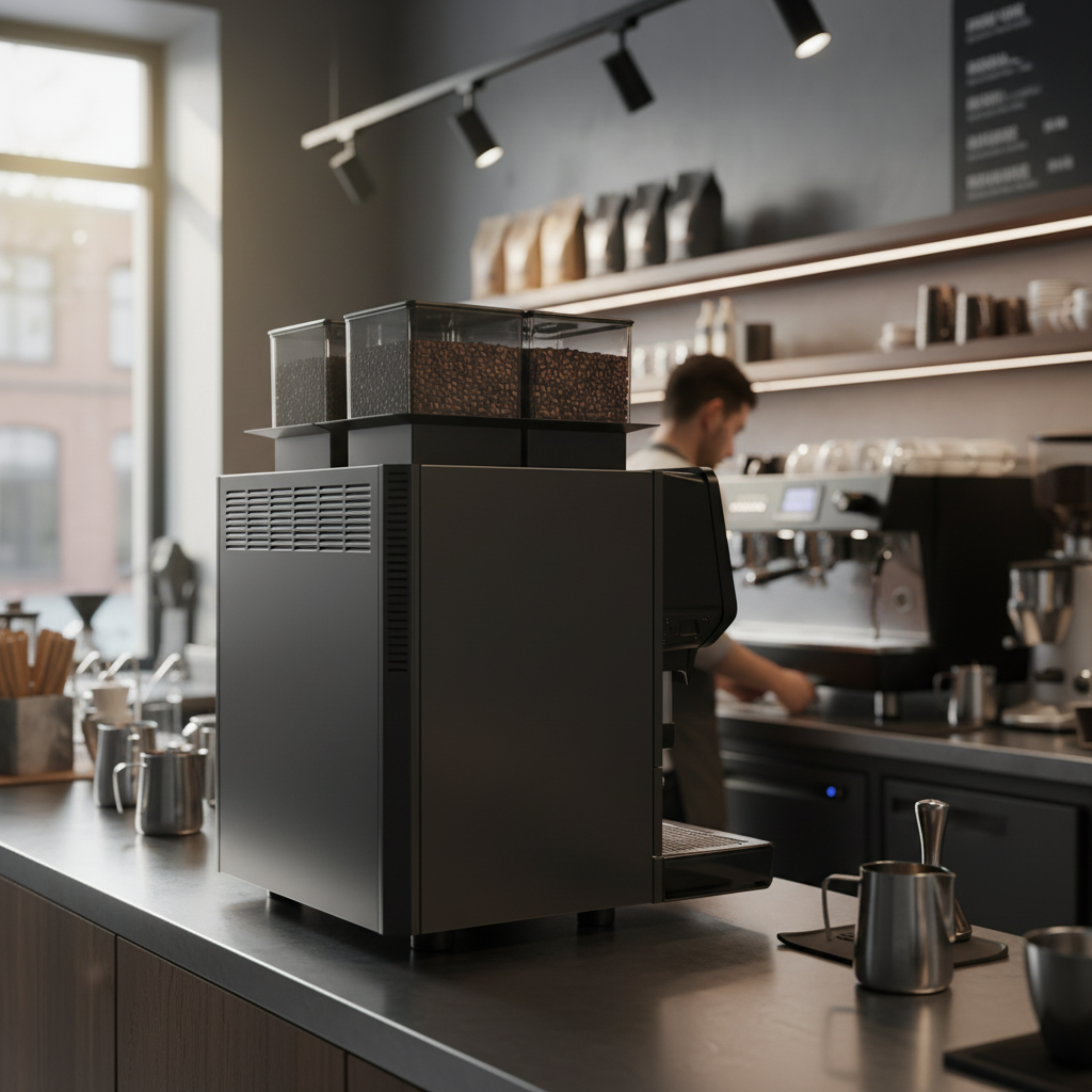 Side view in specialty coffee shop