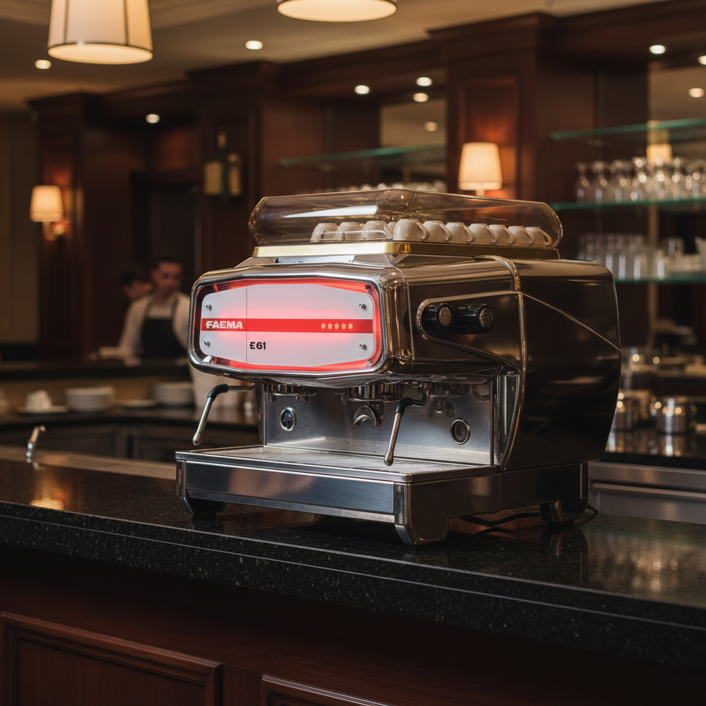 Faema E61 in elegant restaurant