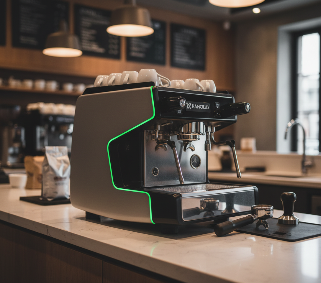 Right side in café setting