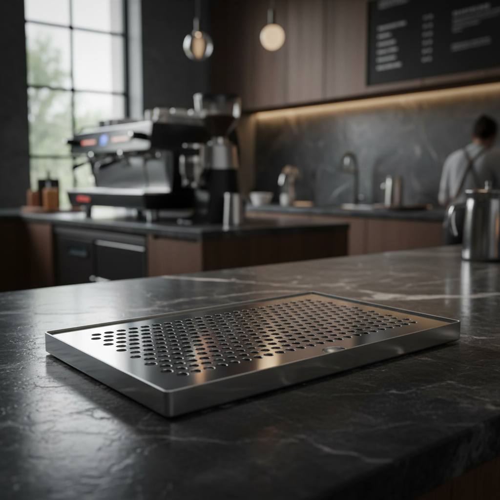 Poursteady drip tray on premium countertop