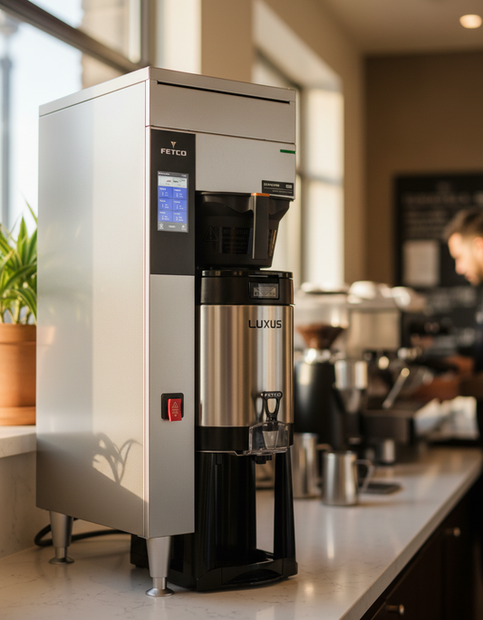 Fetco Coffee Brewer in Professional Café
