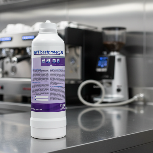 Close-up detail of BWT filter in commercial kitchen