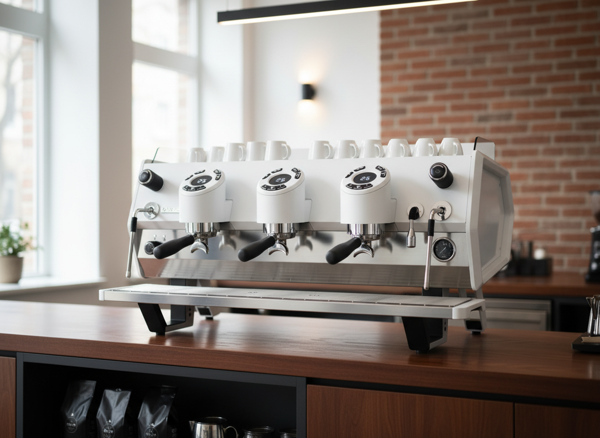 Sanremo D8 3 Group Commercial Espresso Machine - Total White