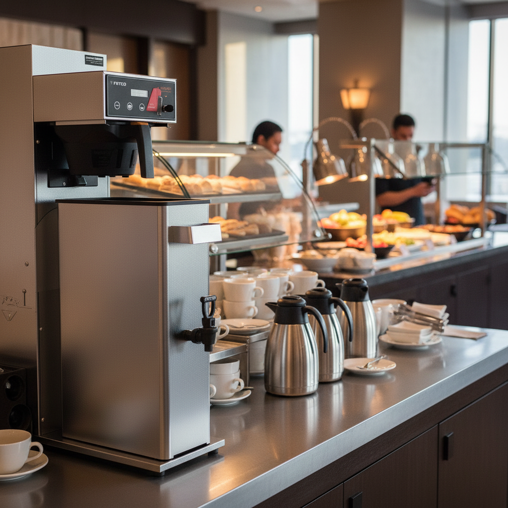 Fetco brewer in restaurant service area