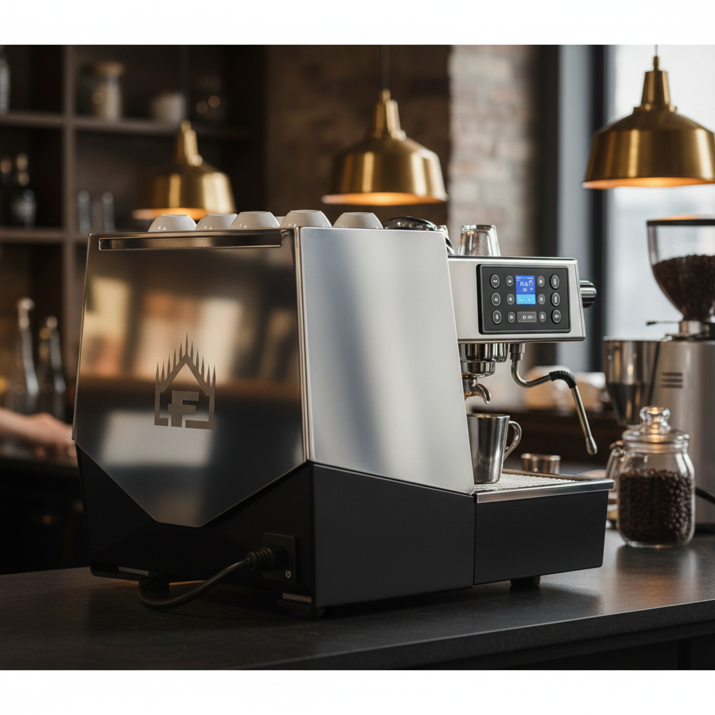 Faema Faemina A/1 GTI 5P – 1 Group Commercial Espresso Machine (Aluminum Lighting/Anodised Black)