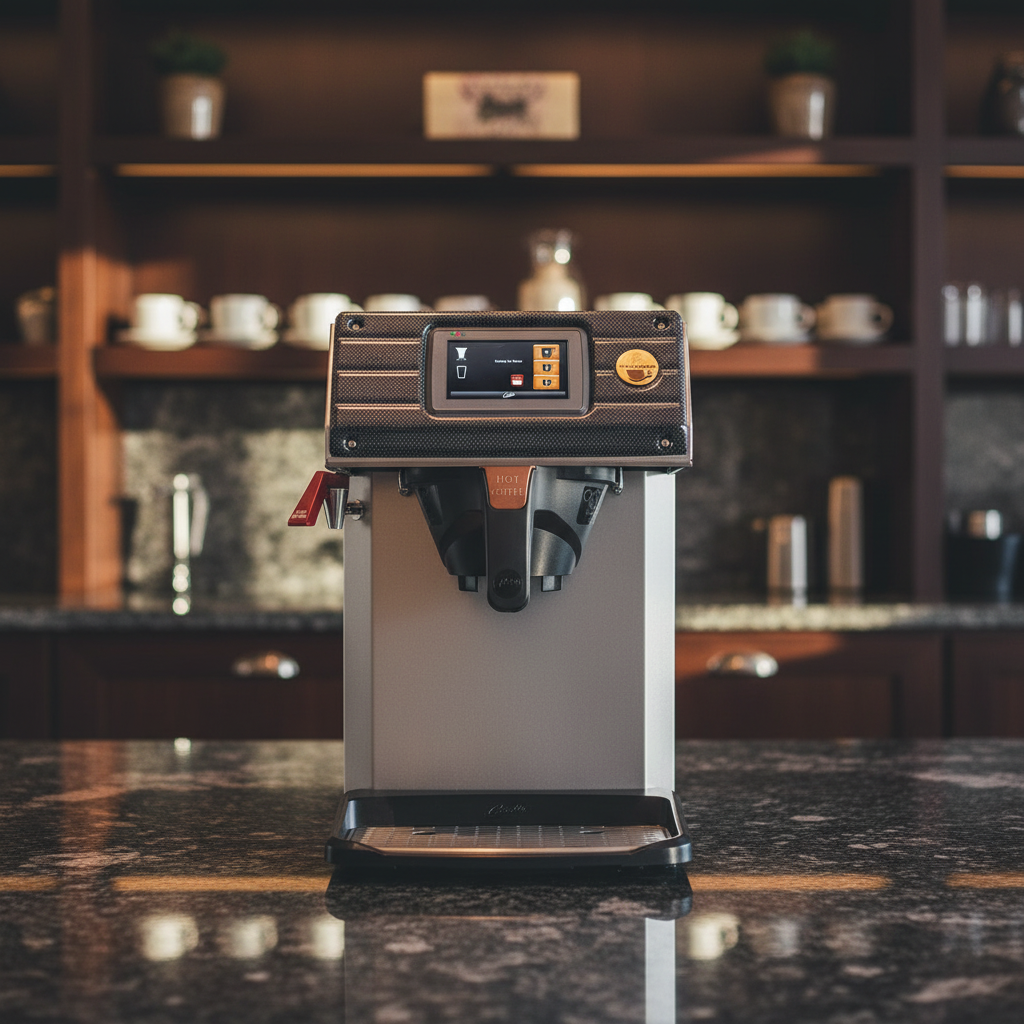 Coffee Brewer in Upscale Restaurant
