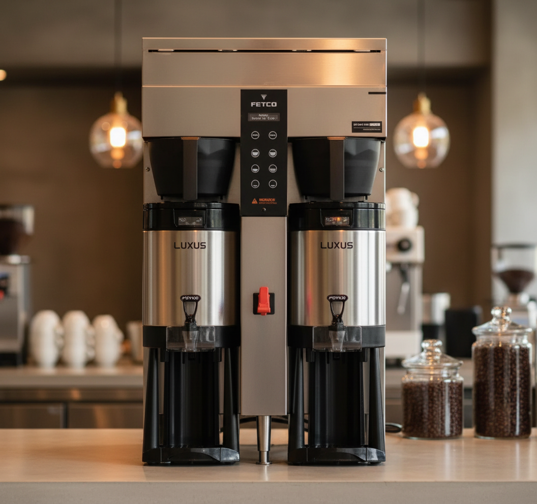 Fetco Coffee Brewer in Professional Café Setting