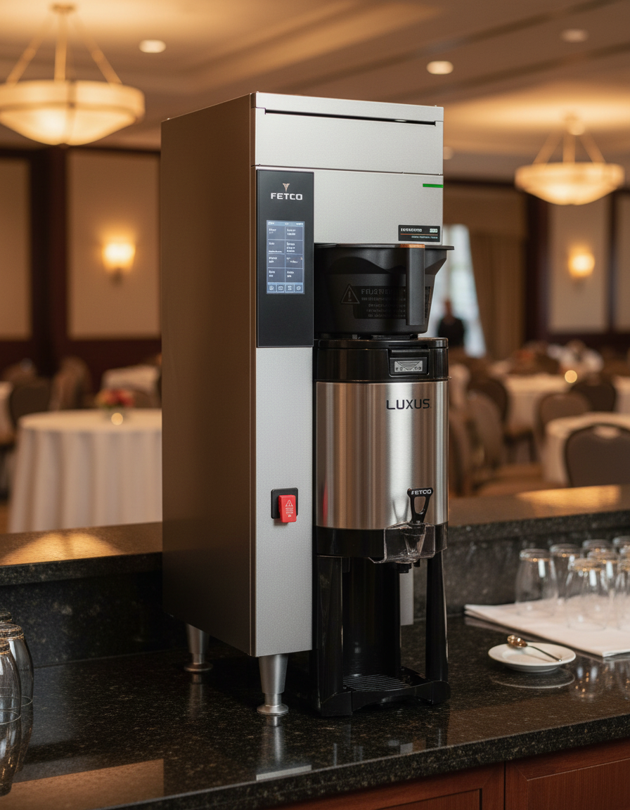 Fetco Coffee Brewer in Hotel Banquet Hall