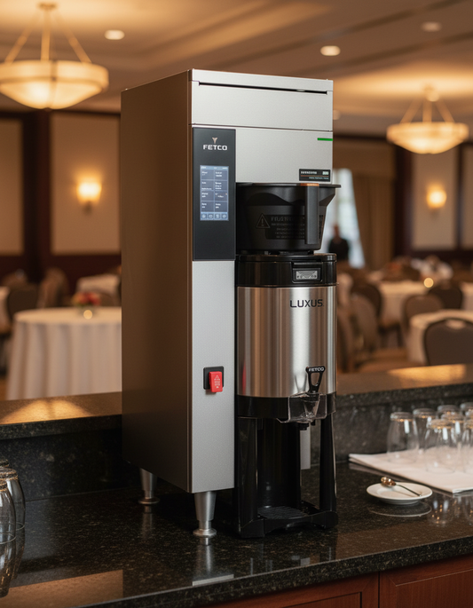 Fetco Coffee Brewer in Hotel Banquet Hall
