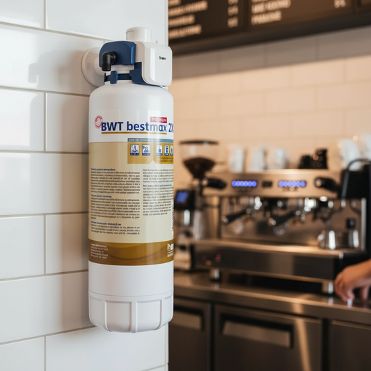 BWT Bestmax PREMIUM in professional coffee shop setting
