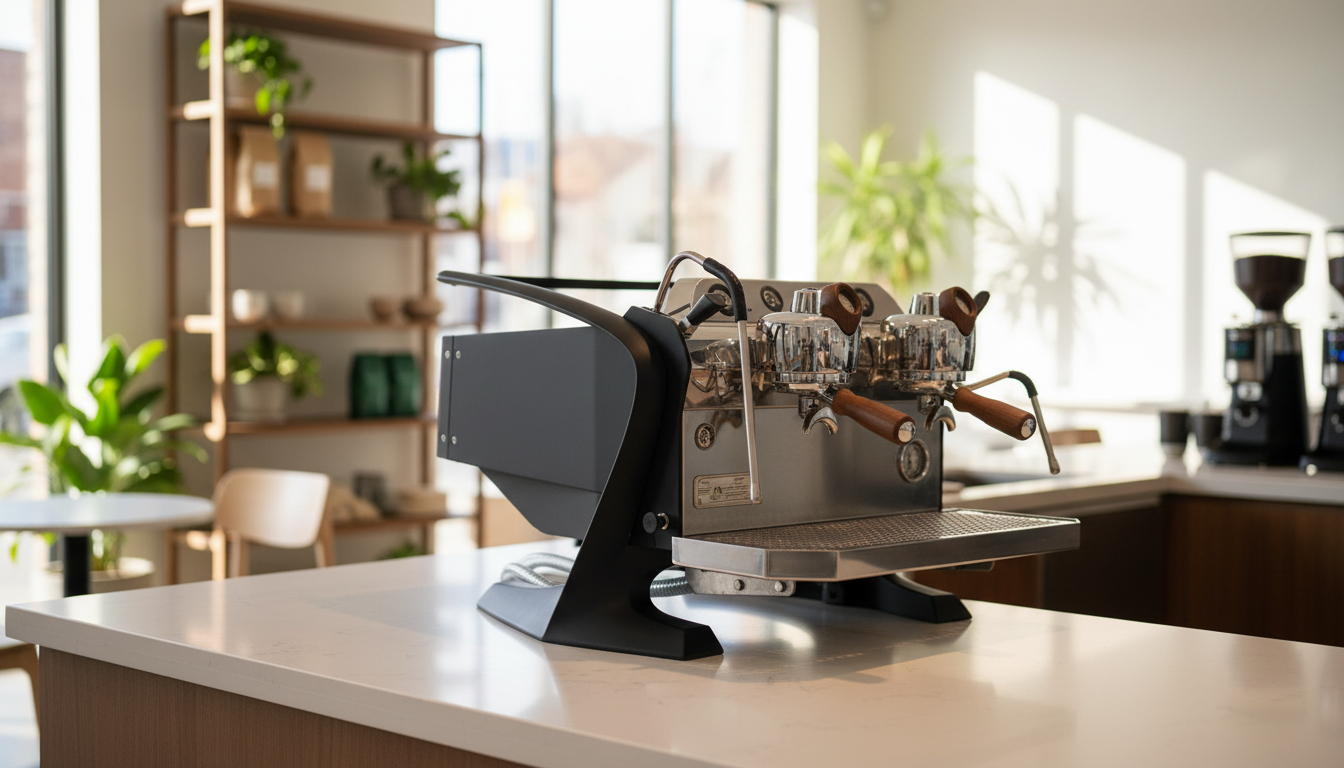Slayer espresso machine in bright specialty café