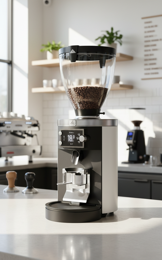 Mahlkonig E80W White in Modern Coffee Bar