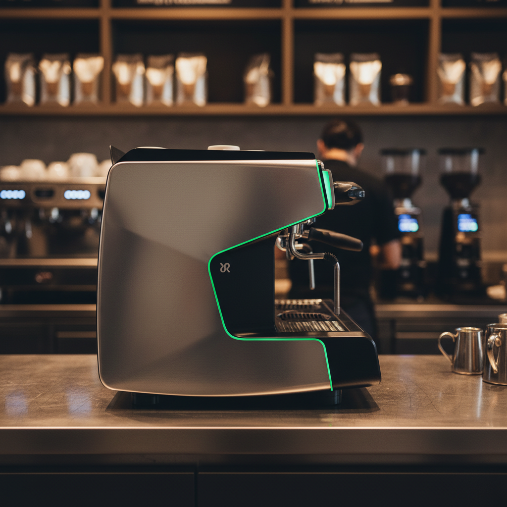 Rancilio Classe 20 side view in barista workspace