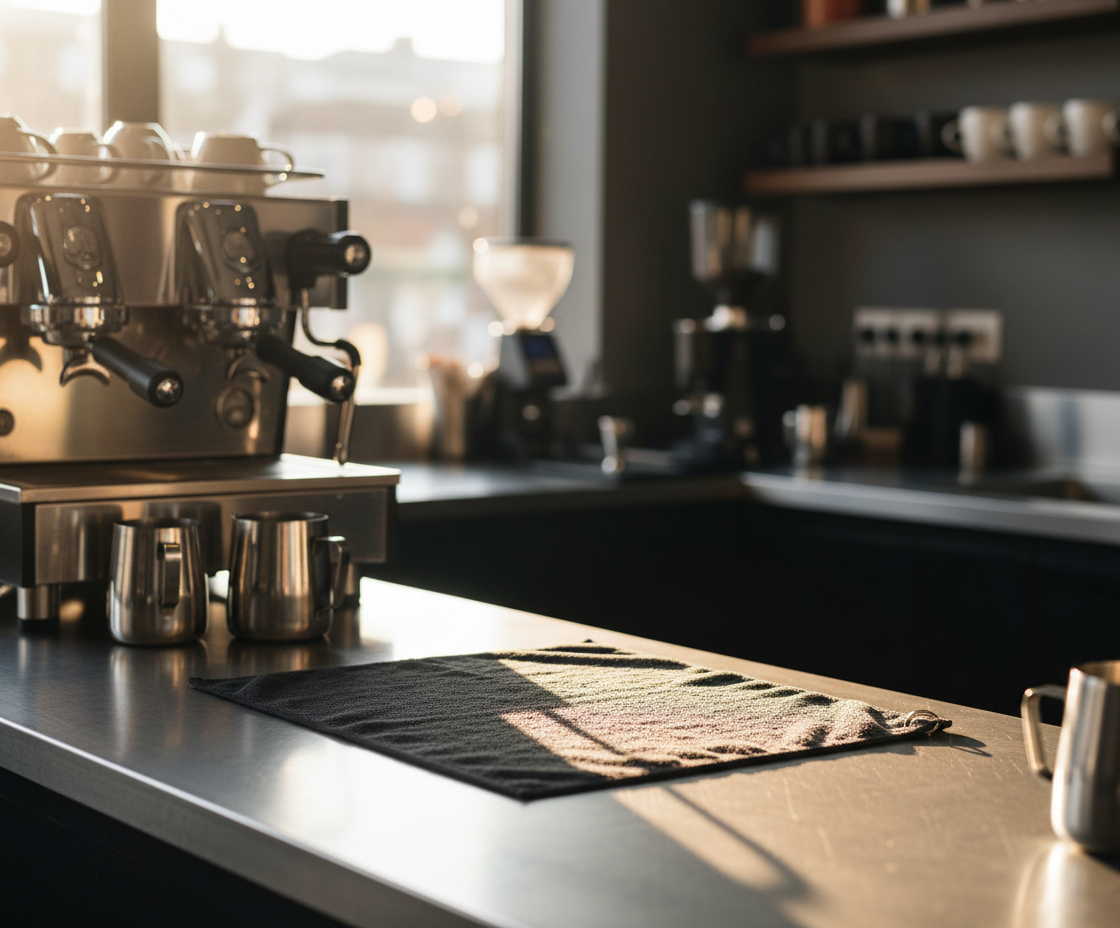 CMD Microfiber Barista Towel - Coffee Shop Setting