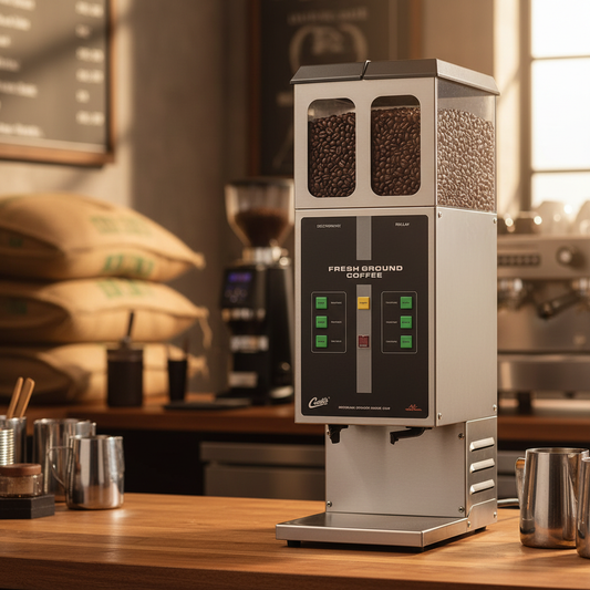 Coffee grinder in specialty roastery