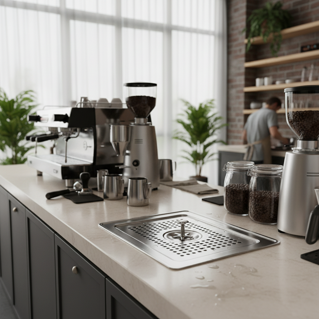 Pitcher rinser in high-end café