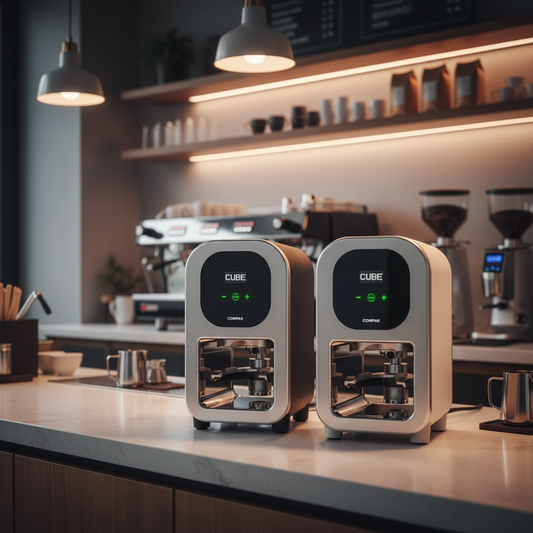 Compak Cube Tamp in Coffee Shop Environment 4