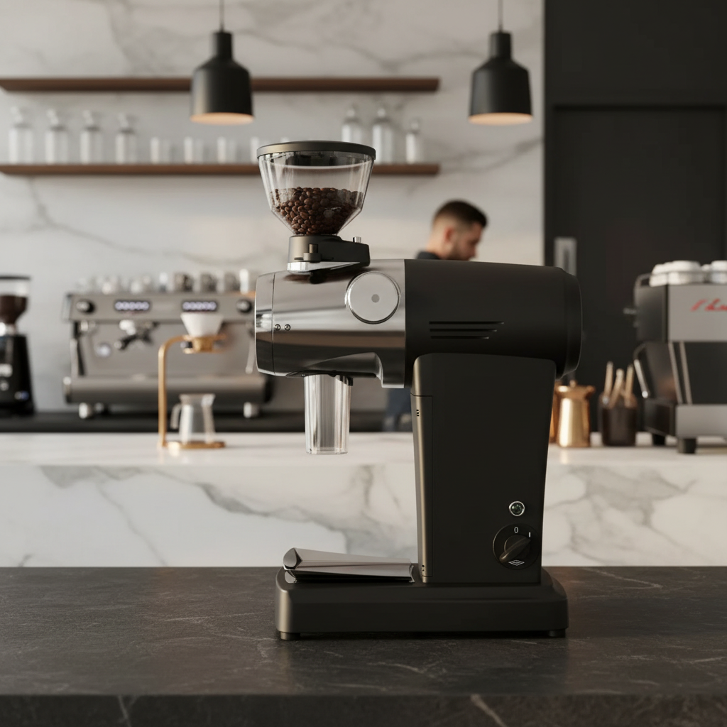 Mazzer ZM Filter side view in upscale cafe