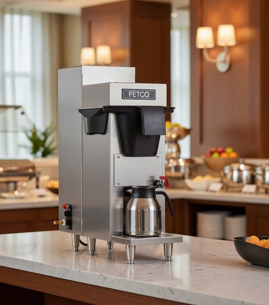 Fetco Coffee Brewer in Hotel Service Area