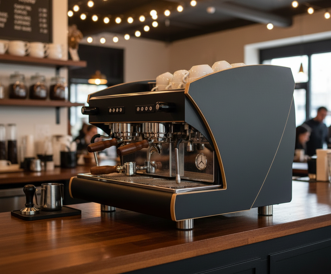 Wega Polaris on Elegant Café Counter