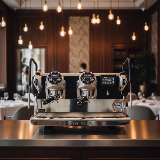 Faema E71E in elegant restaurant station