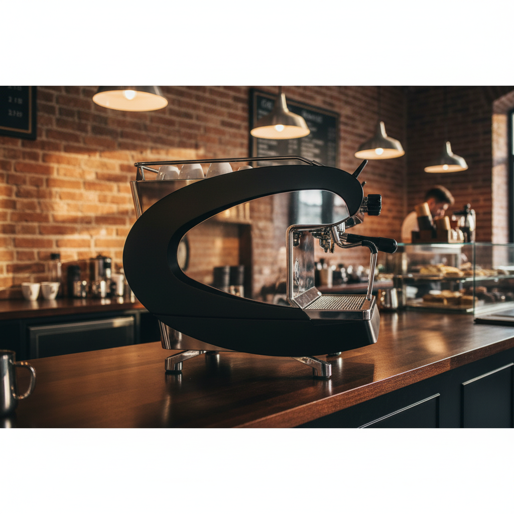 Espresso machine in specialty coffee shop