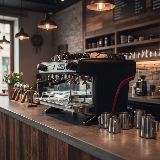 La Cimbali M40 alternative angle in refined café