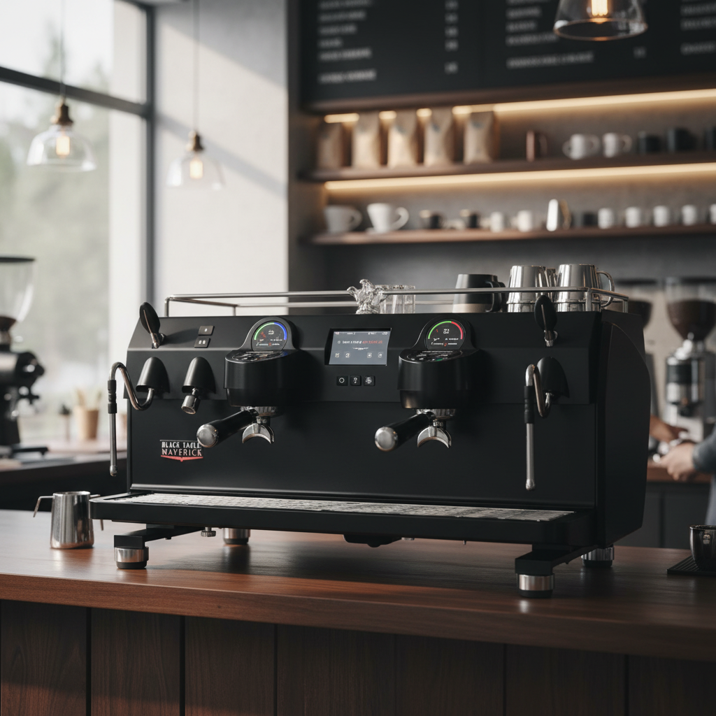 Professional coffee shop setting