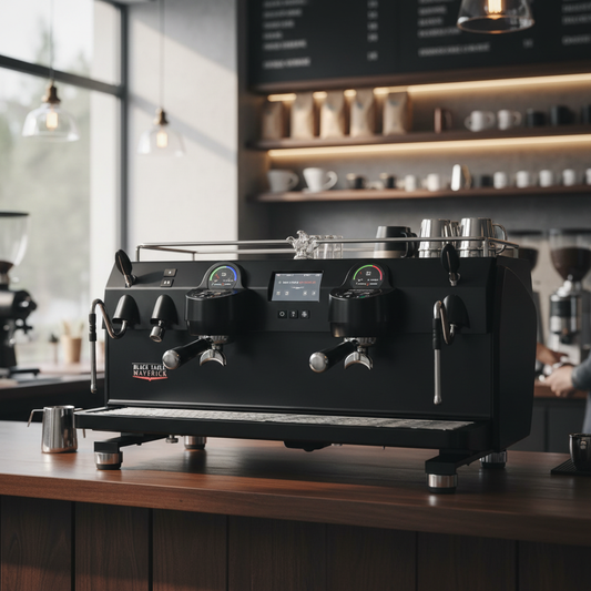 Professional coffee shop setting