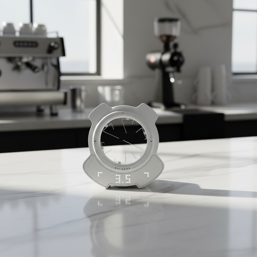 PUQ Navigator white top view on marble