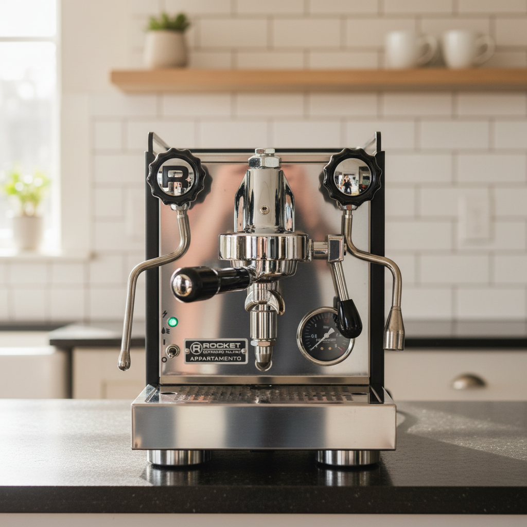 Front view in home kitchen