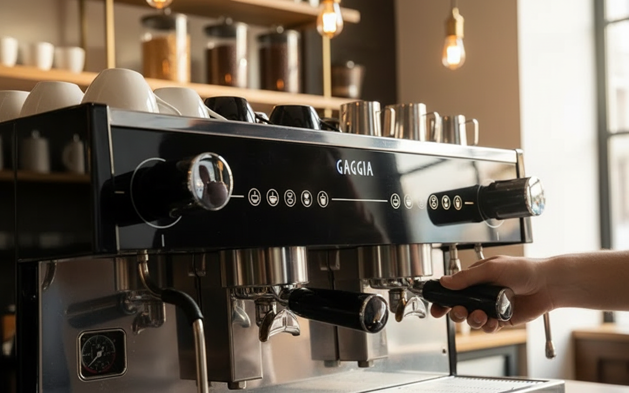 Control Panel Close-up in Café