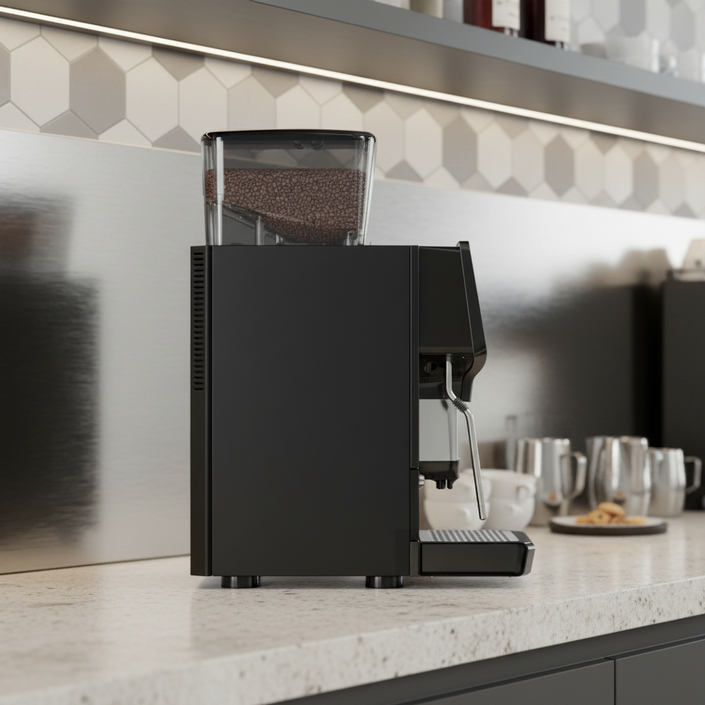 Rancilio side view in commercial setting