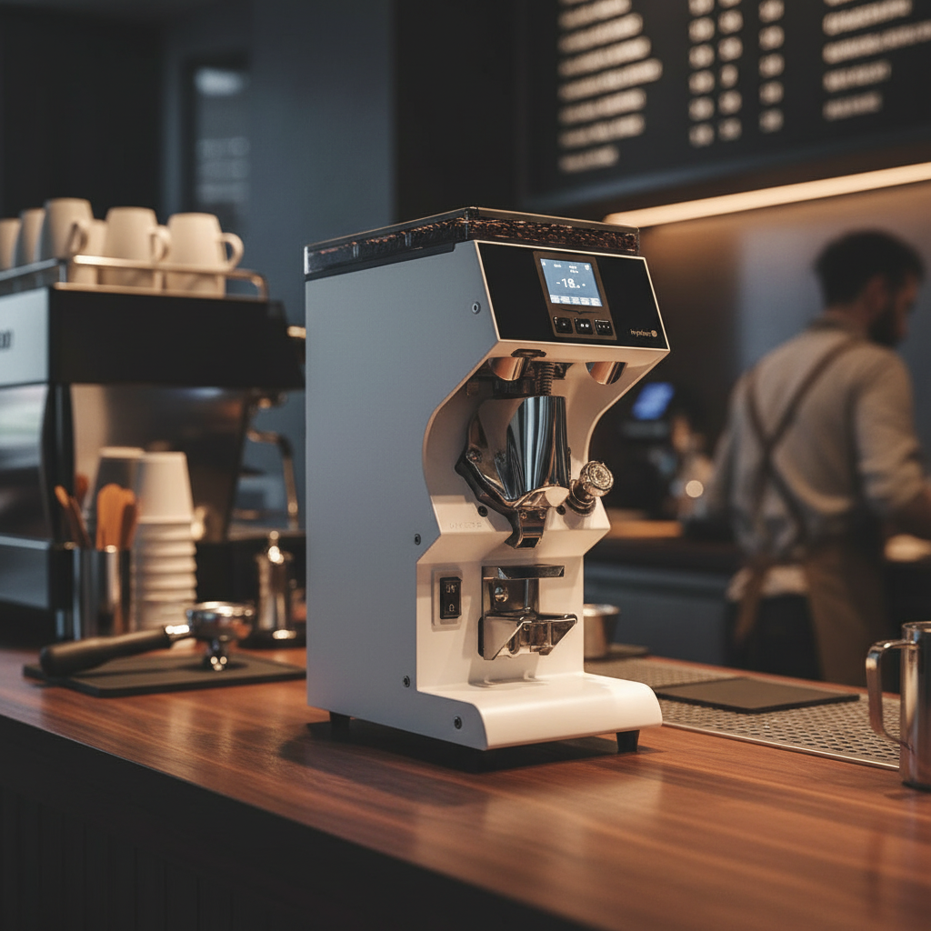 Victoria Arduino grinder in professional coffee shop