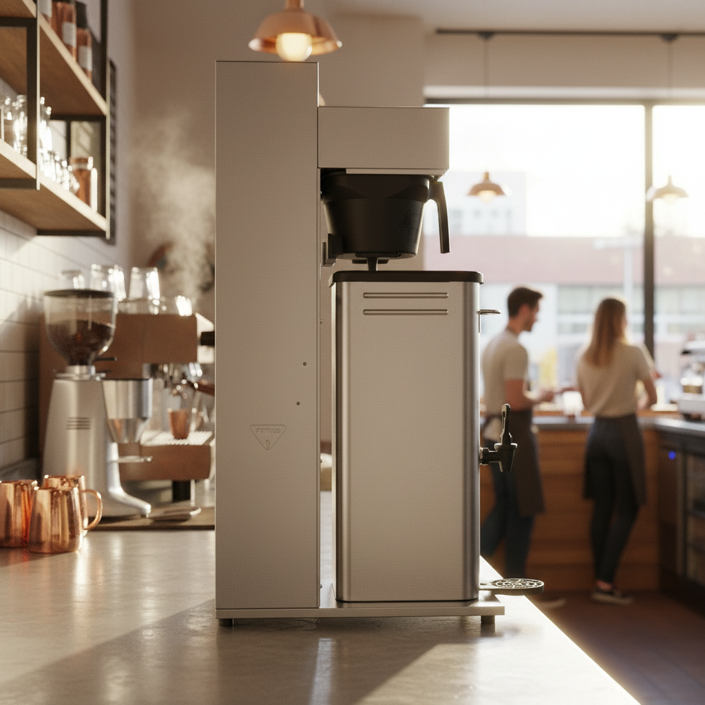 Fetco TBS-1221 right side in busy café