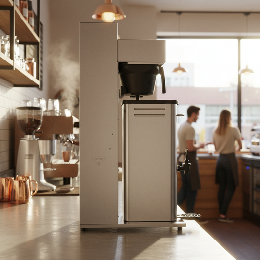 Fetco TBS-1221 right side in busy café