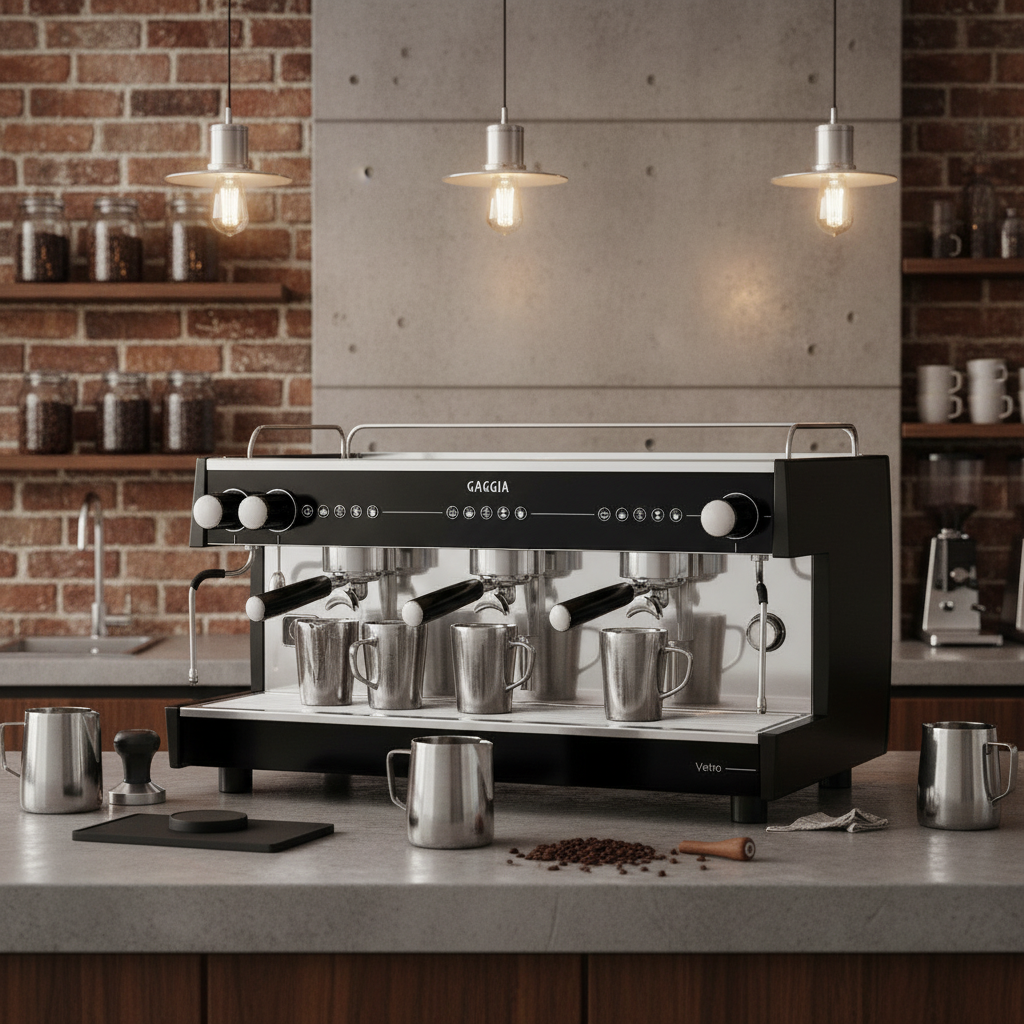 Gaggia Vetro Tall Cup 3 Group Commercial Espresso Machine