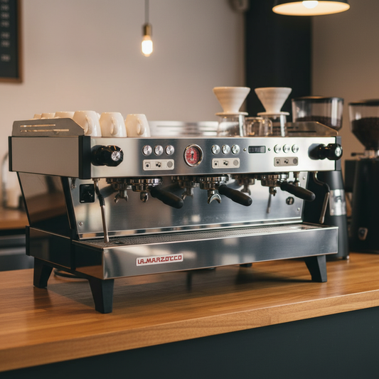 La Marzocco Linea PB front view in café setting