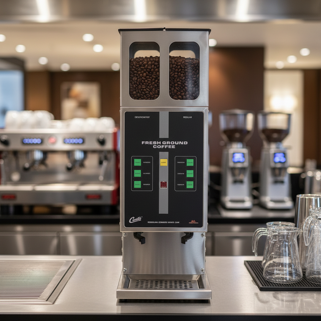 Coffee grinder in upscale restaurant