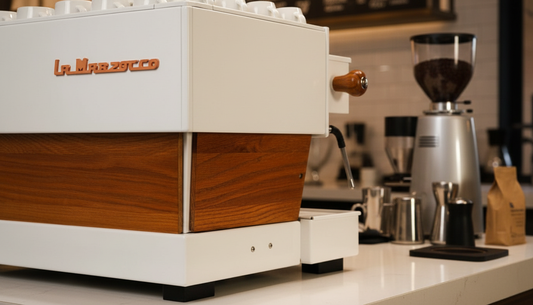 La Marzocco Linea Classic AV 3 Group Commercial Espresso Machine - CUSTOM White and Wood