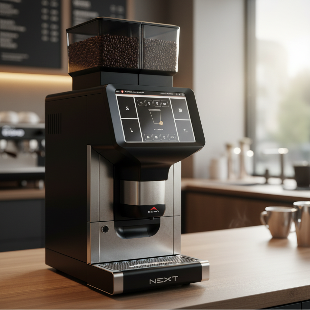 Front view in modern coffee shop