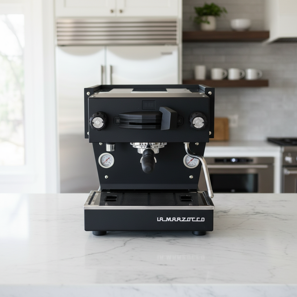 La Marzocco Linea Mini R - Front View with Enhanced Background