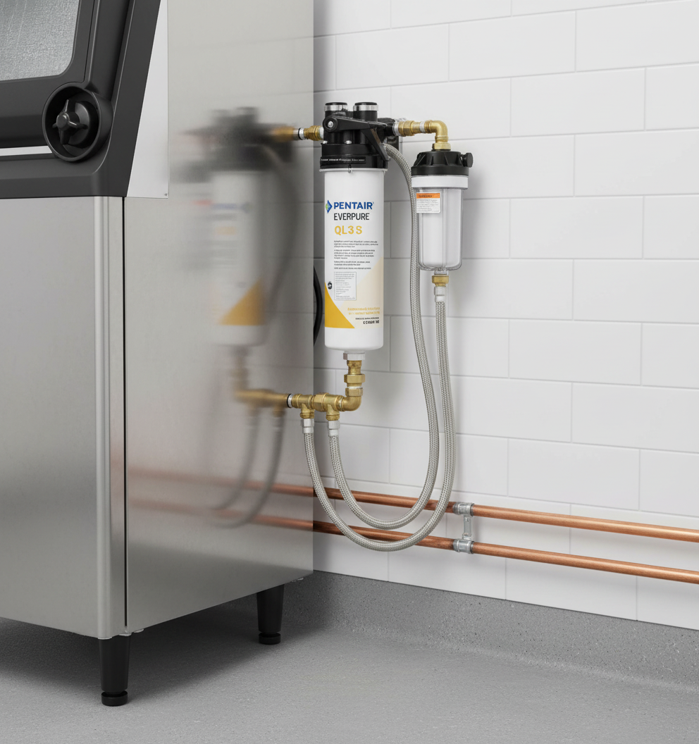 Pentair filter installation view