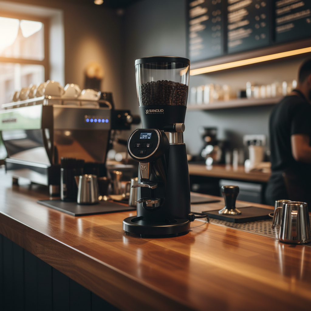 Front view in coffee shop