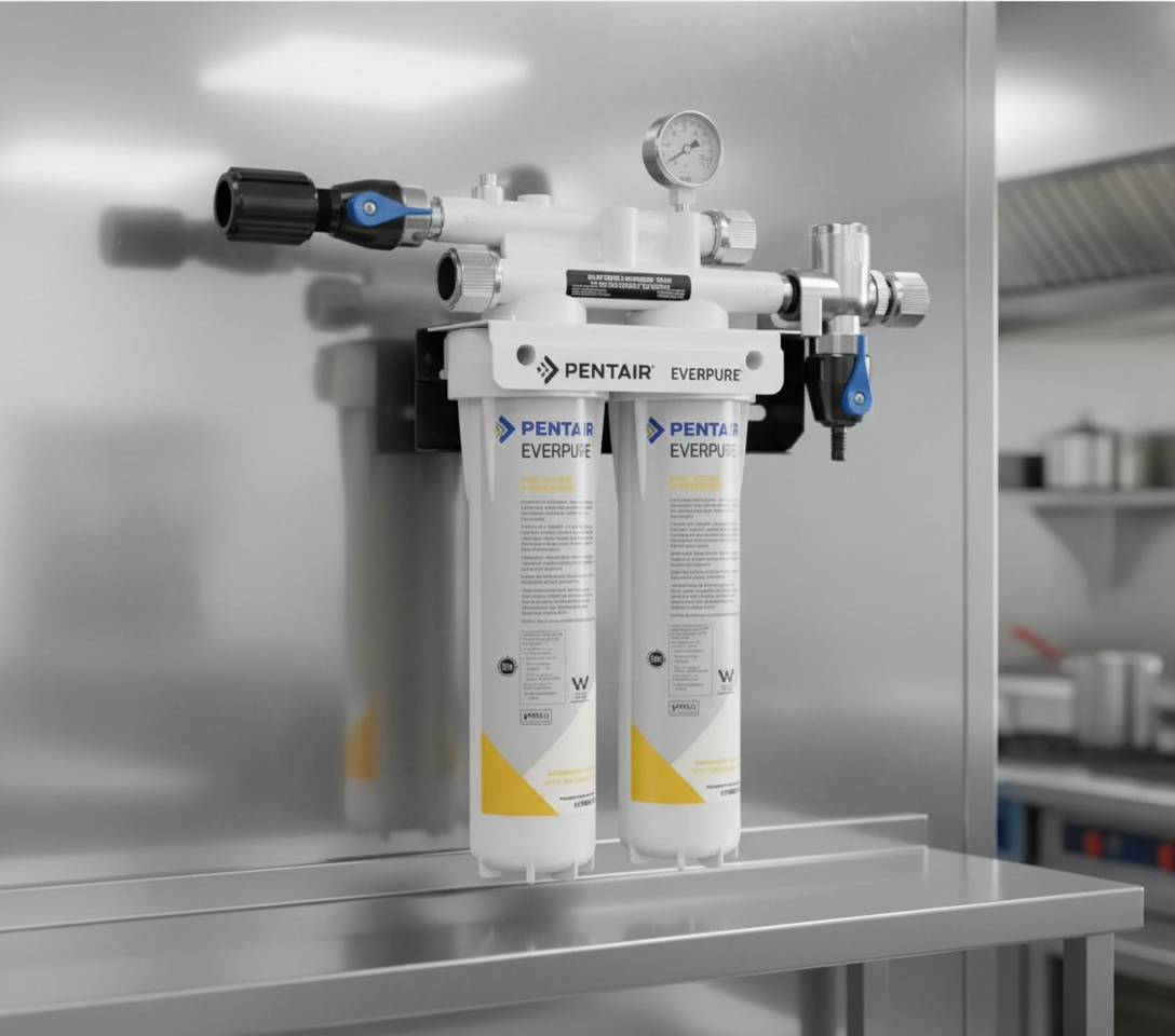 Pentair Everpure filtration system in commercial kitchen