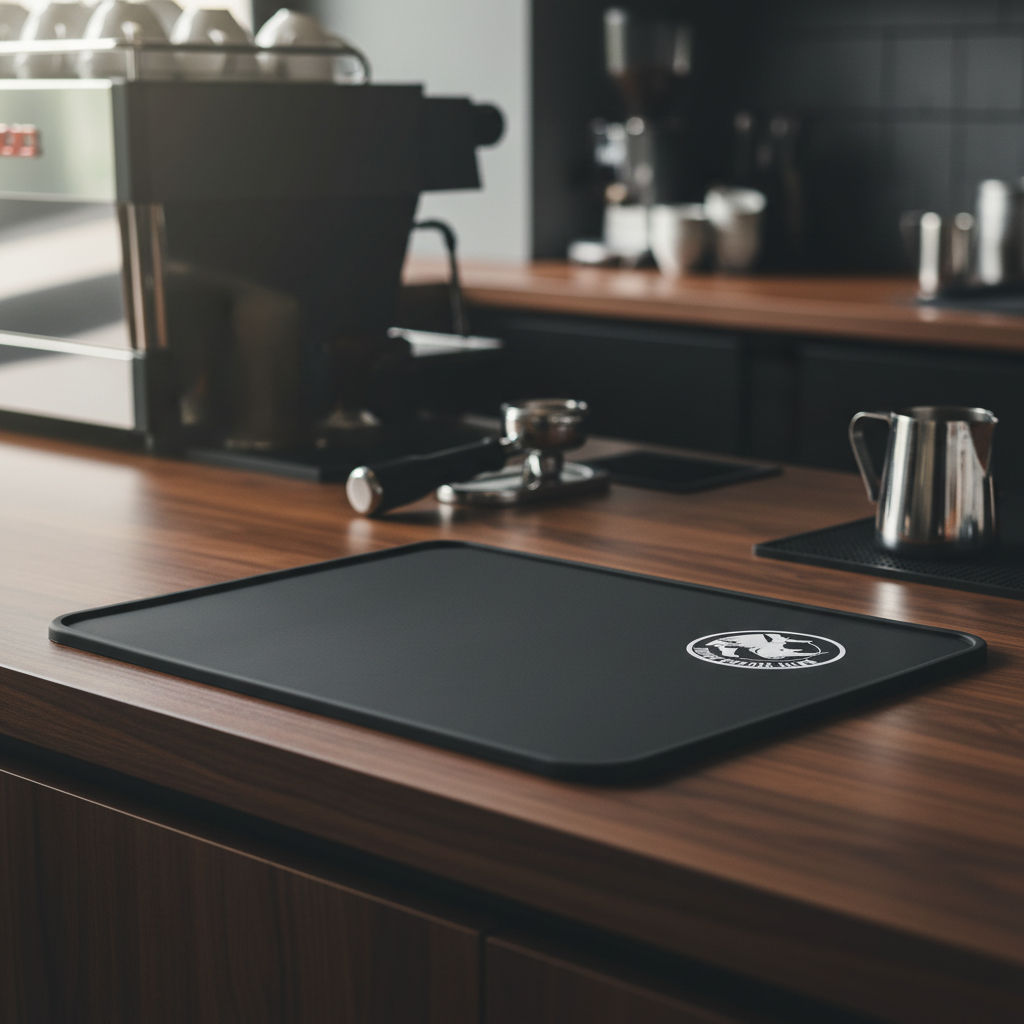 Rhino Tamper Mat - Professional Coffee Bar Setting