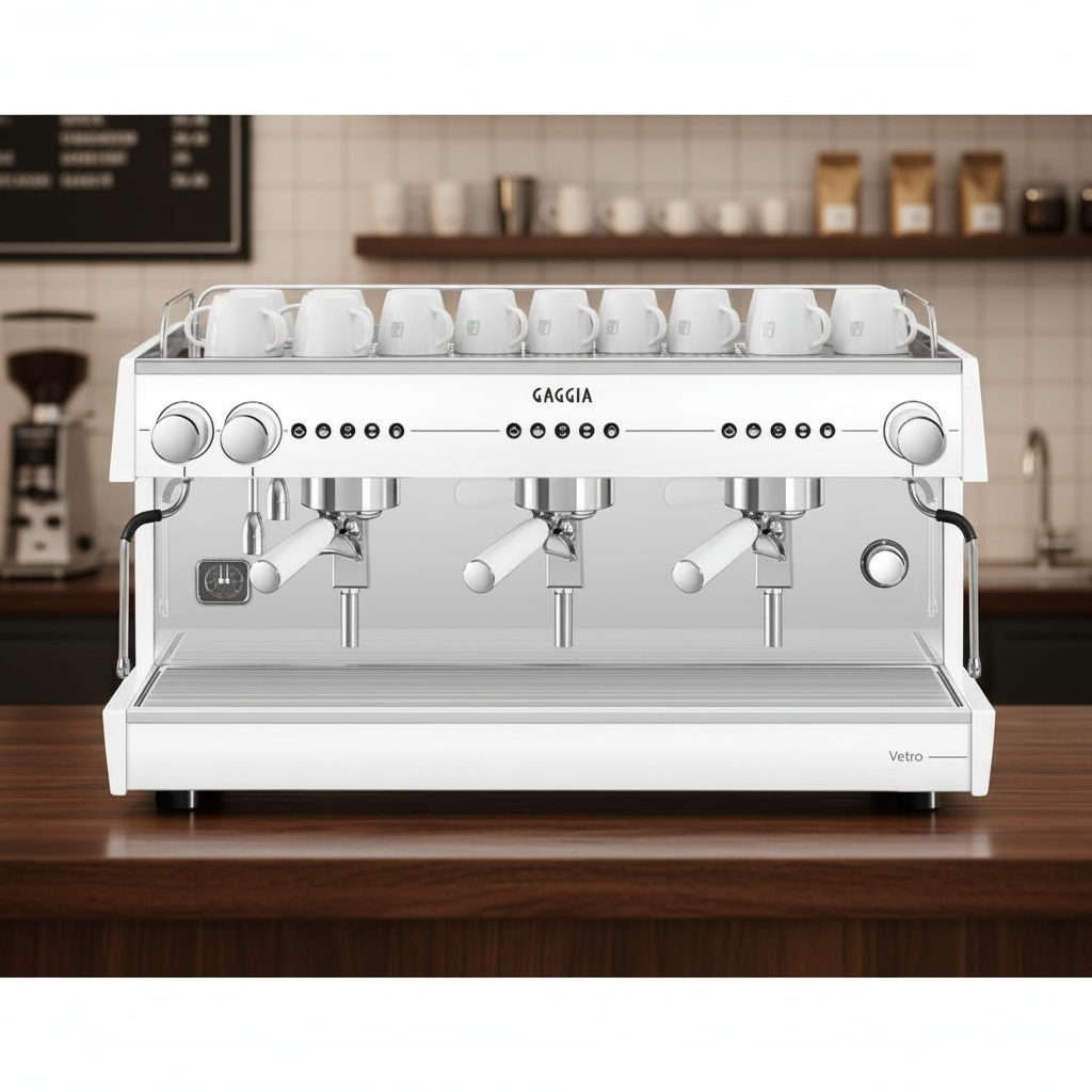 Gaggia Vetro Tall Cup 3 Group Commercial Espresso Machine