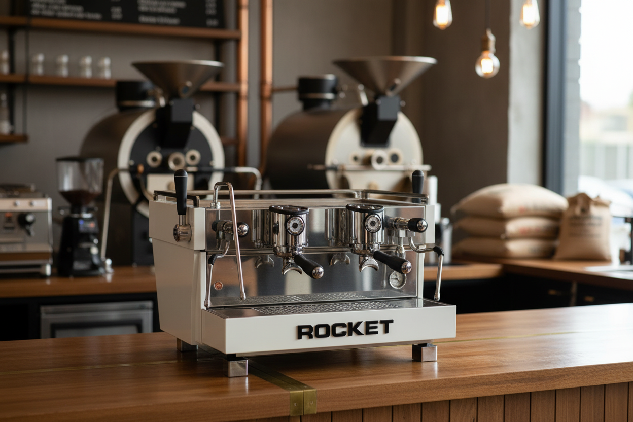 Rocket RE Doppia in coffee roastery
